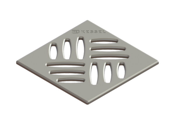 KESSEL Einlegerost, Schlitzrost, 120x120 mm, Edelstahl