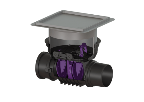 KESSEL Rückstaudoppelverschluss Staufix, Control, DN150, befliesbar, Bodenplatte